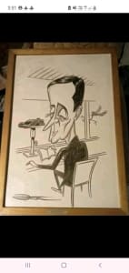 Mark Knight Portrait Caricature Of Bill Collins