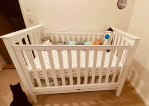Cot - White Timber -Excellent condition