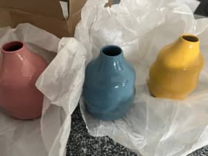 NEW 6 x mini Amalfi decorative Vases