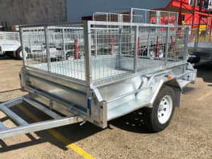 *SALE ~ New Galvanised 8x5 Cage Tipping Box Trailer For Sale 750KG ATM