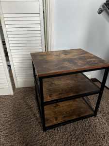 Two wooden bedside tables