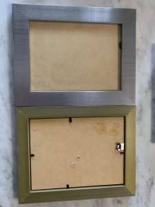 2 free silver timber photo frames