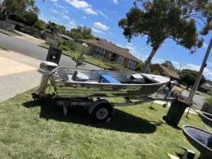 Savage Funfish 3.6m tinny with 9.9hp Johnson outboard