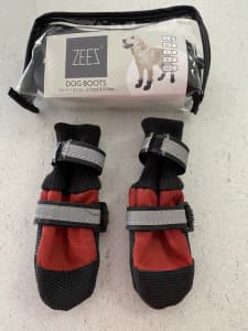 Waterproof dog boots Red small