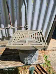 Brass storm water drain with strainer 