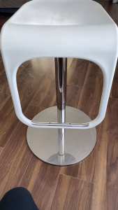 Stylish white bar stools