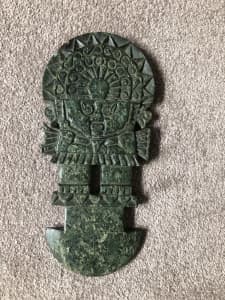 Large jade antique Mesoamerican wall art