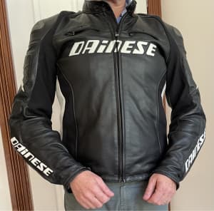 Dianese D1 racing leather motorcycle jacket