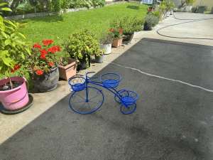 Bike Planter Stand New Condition Wooden
