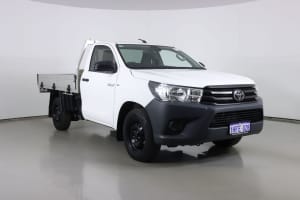 2020 Toyota Hilux TGN121R MY19 Upgrade Workmate White 5 Speed Manual Cab Chassis
