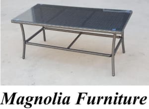 Brand New aluminium frame tempered glass outdoor coffee table