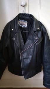 Open road leather motorbike jacket 
