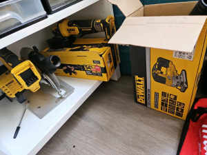 Jigsaw new vac attachments, angle grinder as new, circular saw as new 