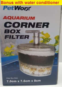 PetWorx Plastic Corner Filter Bonus with 200 liter capacity water