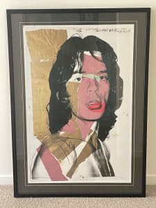Rolling Stones Mick Jagger x Andy Warhol print - Poster with Frame!