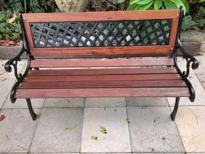 Cast iron garden bench 