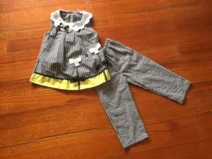 NEW GIRLS CUTE GINGHAM 2-PC SUIT SIZE 4