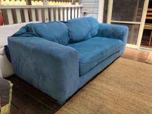 Blue two seater couch