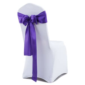 50x Satin Chair Sashes Cloth Cover Wedding Party Event Decoration Tabl