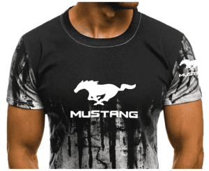 For Christmas - Ford Mustang Shirt - Black and White - size XL