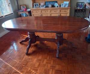 Large sturdy wooden dining table