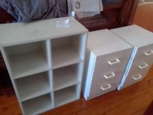 Bedside tables and bookcase