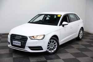 2015 Audi A3 8V MY16 Attraction Sportback S Tronic White 7 Speed Sports Automatic Dual Clutch