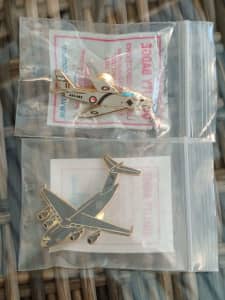 Metal pins RAAF aircraft Globemater & Sabre