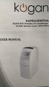 Kogan reverse cycle portable air conditioner