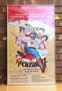 Vintage Pirates of Penzance Framed Signed Poster