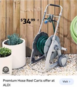 NEW - Gardenline Premium Gardenhose Cart - $29.99