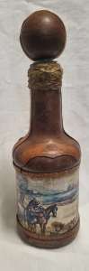 Leather Wrapped Decanter Bottle ITALY