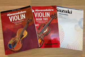 Set of 3 Violin Books - Abracadabra Books 1 & 2 and Suzuki Violin