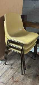 Retro school chairs stackable