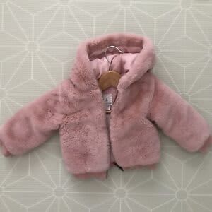 Country road baby girls 12-18 months/1 year old faux fur bomber jacket
