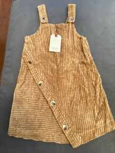 Zara Thick Corduroy Pinafore age 7-8 , New with tags,