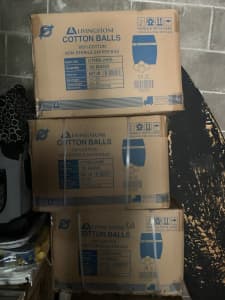 Cotton balls (3x unopened boxes)