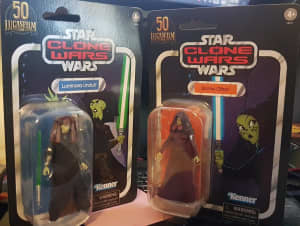 star wars vintage collection figures - barris offee and luminara undul