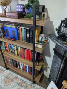 4 Tier Industrial Look Bookcase