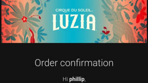 Cirque Du Soleil Luzia tickets x5
