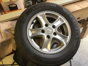 Holden Commodore 15 Inch Alloy Wheel & as new  Laufenn Tyre
