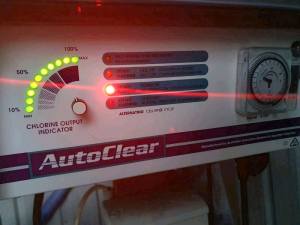AutoClear salt water pool chlorinator unit