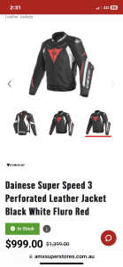 Dainese super speed 3 leather jacket