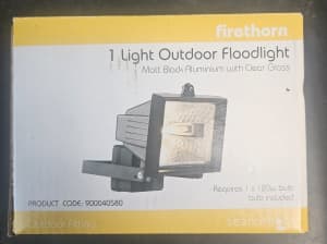 Firethorn Matt Black Outdoor Floodlight