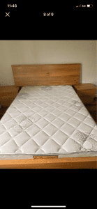 Hardwood queen bed set