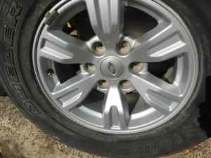 Ford Ranger alloy wheels x 3-16inch/6stud(no tyres)-4/09 to 6/2011