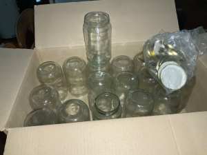 17 * 1 Litre Glass preserving jars with lids