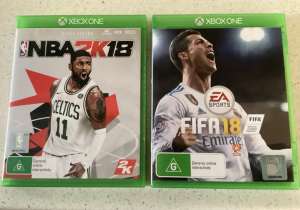 NBA2K18 BASKETBALL XBOXONE and FIFA18 FOOTBALL/SOCCER XBOXONE