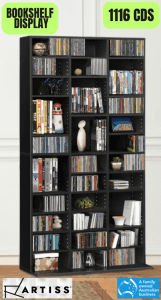 Bookshelf Display Shelves CD DVD Storage - Pickup / Delivery Available
