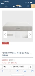 LAZYCAT mattress Queen size brand new